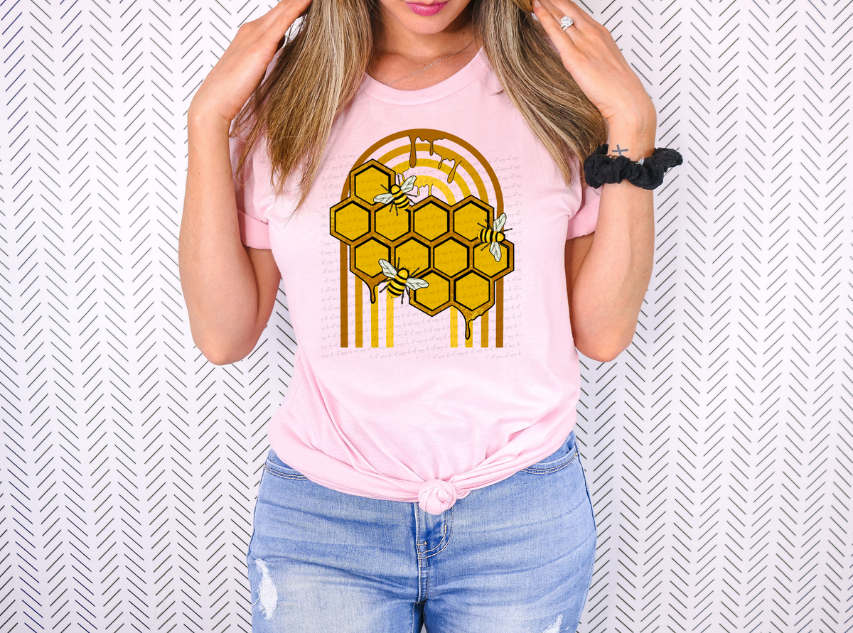 Honey Bee Rainbow 74676 DTF Transfer Mud & Grace Transfers