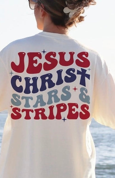 Jesus christ stars & stripes 32521 DTF transfer