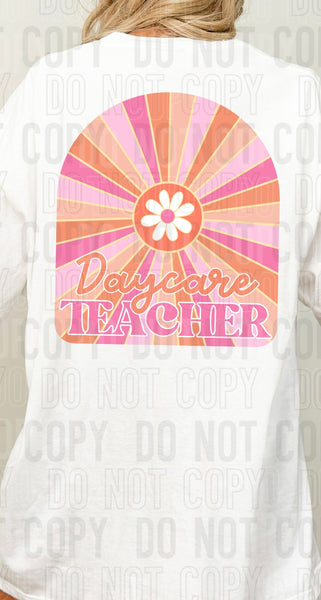 Daycare teacher orange and pink arch (SBB) 33596 DTF transfer