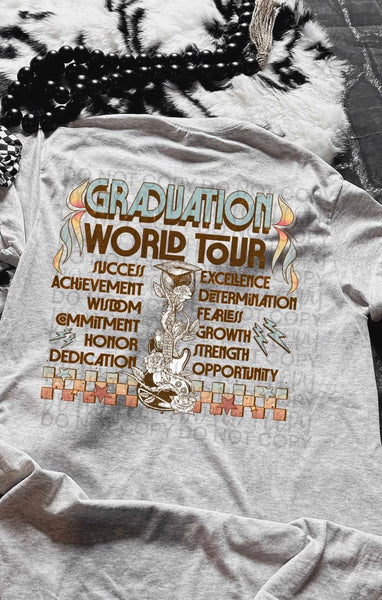 Graduation world tour blue and red (SSD) 31986 DTF transfer