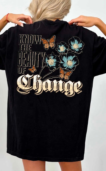 Know the beauty of change flowers and butterflies (SSD) 31990 DTF transfer