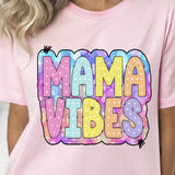 Mama vibes colorful bubble background 32368 DTF transfer