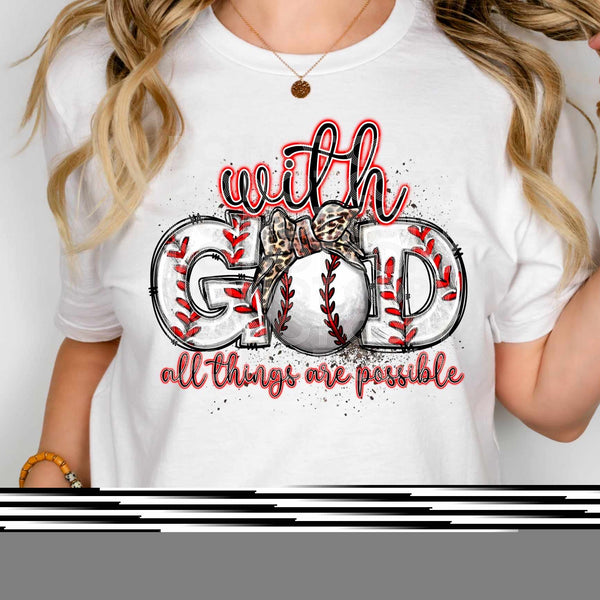 With god all things are possible baseball (SSD) 32574 DTF transfer