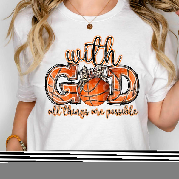 With god all things are possible basketball (SSD) 32573 DTF transfer