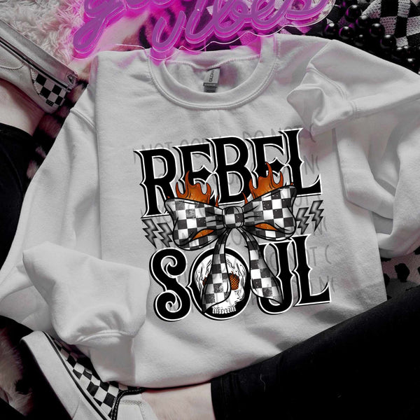 Rebel soul checkered soul (SW) 32641 DTF transfer