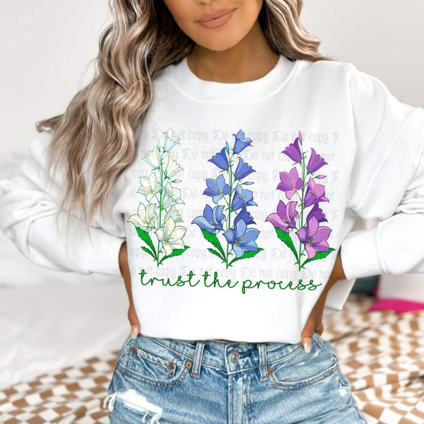 Trust the process flowers 32812 DTF transfer