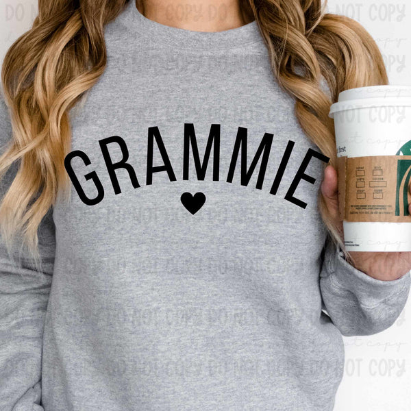 Grammie black with heart 33986 DTF transfer