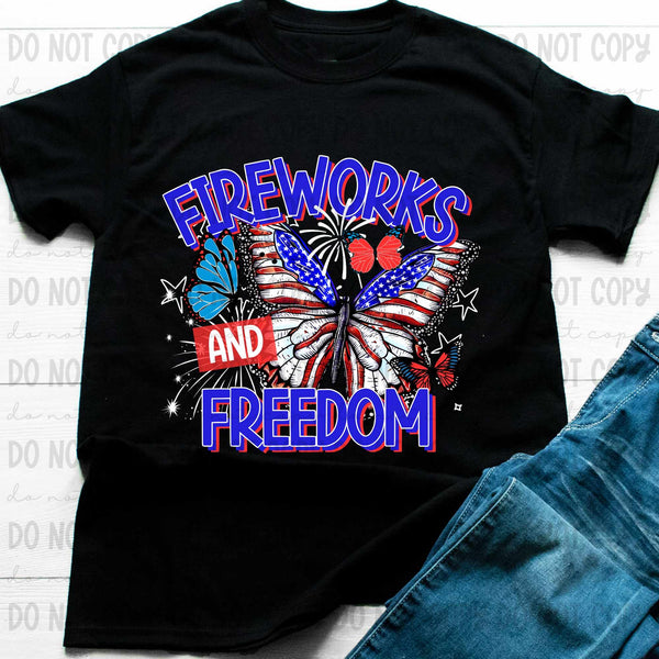Fireworks and freedom butterflies (revelyou) 35078 DTF transfer