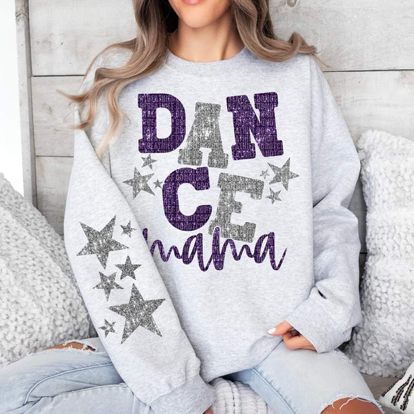 Dance mama purple and silver FRONT 35517 DTF transfer