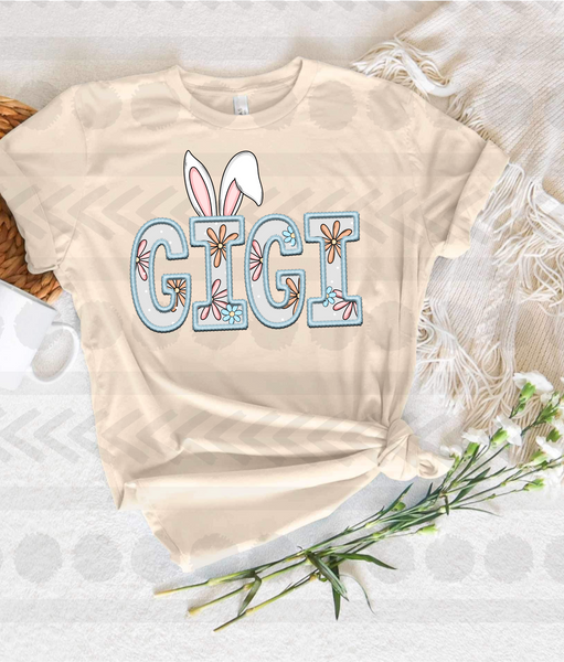 Gigi bunny DTF transfer 13975