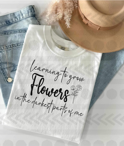 Learning to grow flowers 13634 DTF transfer