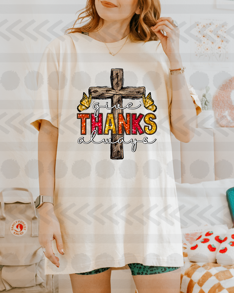 Give thanks always sequin 18060 DTF transfer