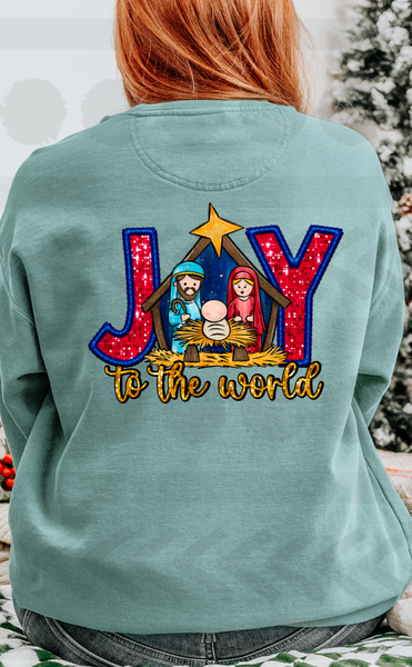 Joy to the world manger 18076 DTF transfer