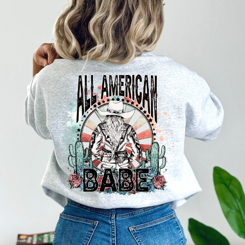 All American Babe 7004 DTF transfer