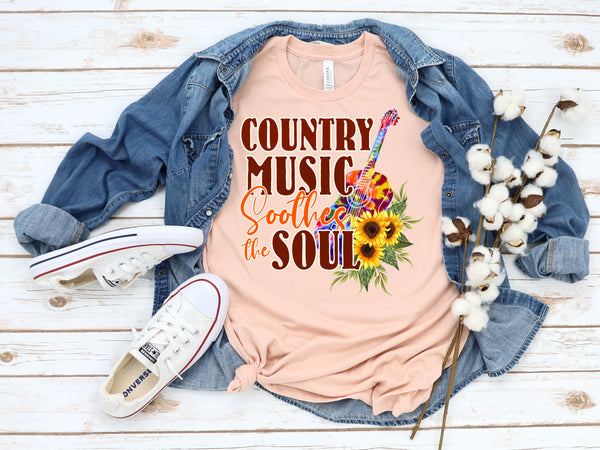 Country music soothes the soul HIGH HEAT SCREEN PRINT TRANSFER