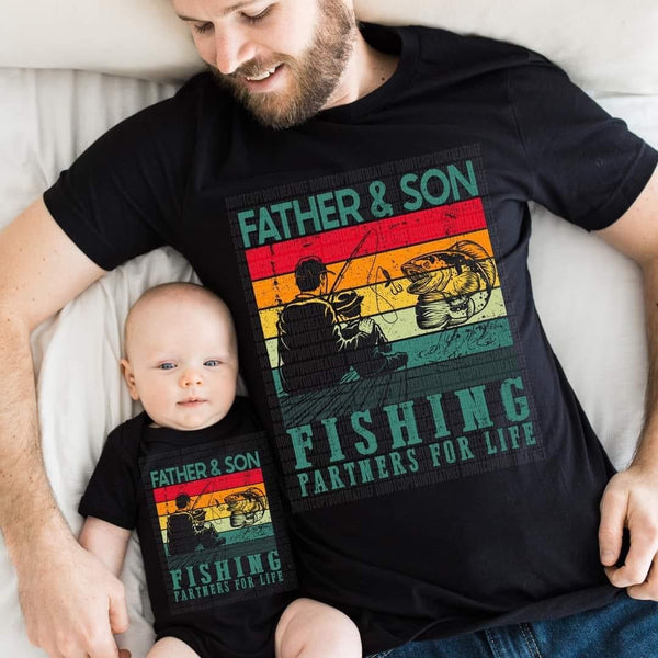 Father & son fishing partners for life DTF TRANSFER