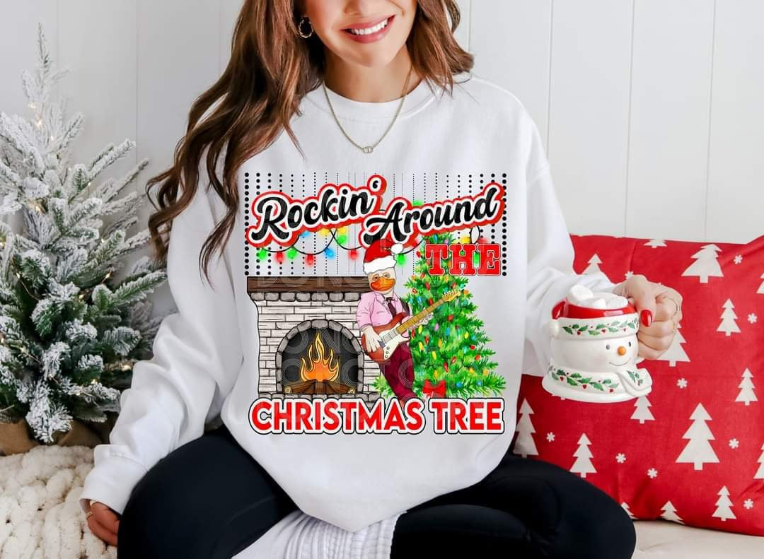 Rockin around the Christmas tree duck 67705 DTF transfer