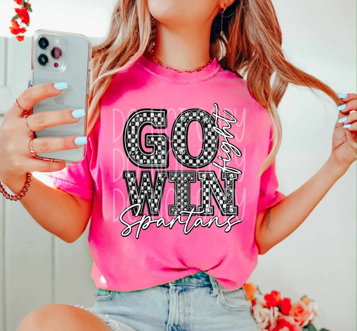 Go fight win Spartans (HW) 53443 DTF transfer