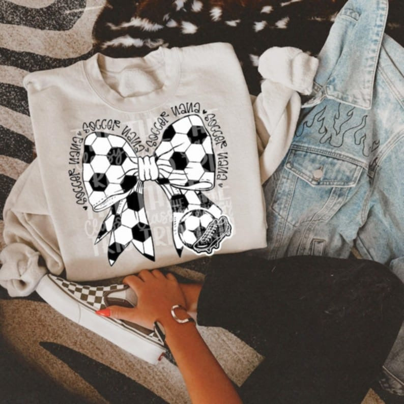 Soccer mom bow 95130 DTF transfer