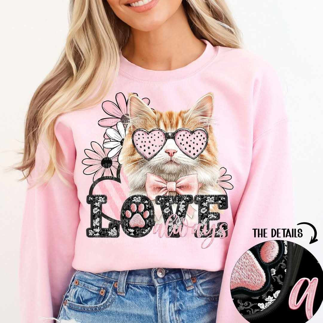 Love always orange and white cat (TTD) 80775 DTF transfer