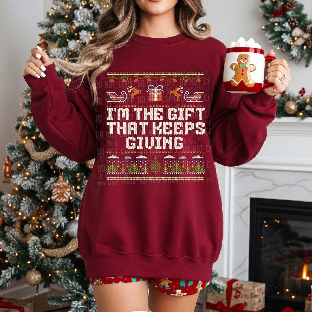 I’m the gift Christmas Sweater (SBB) DTF Transfer