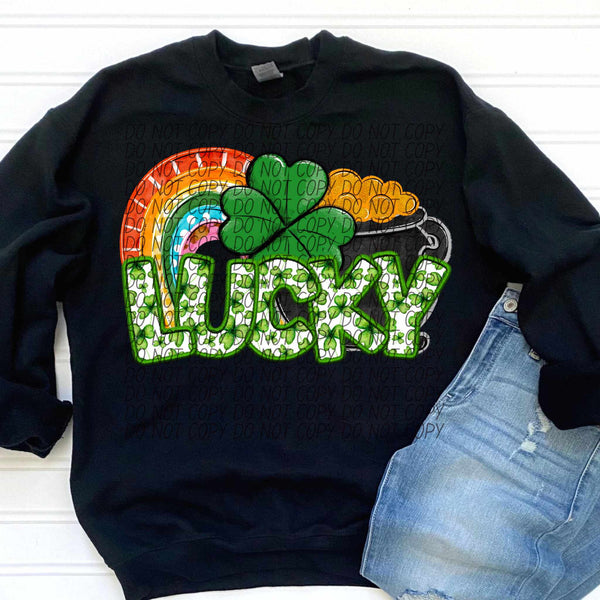 Lucky st patty items (CITY) 85122 DTF transfer