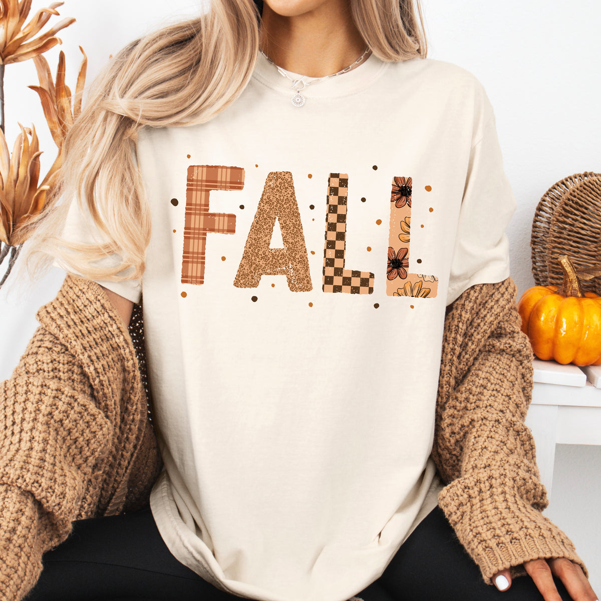 Fall patterned font (CSC) DTF Transfer