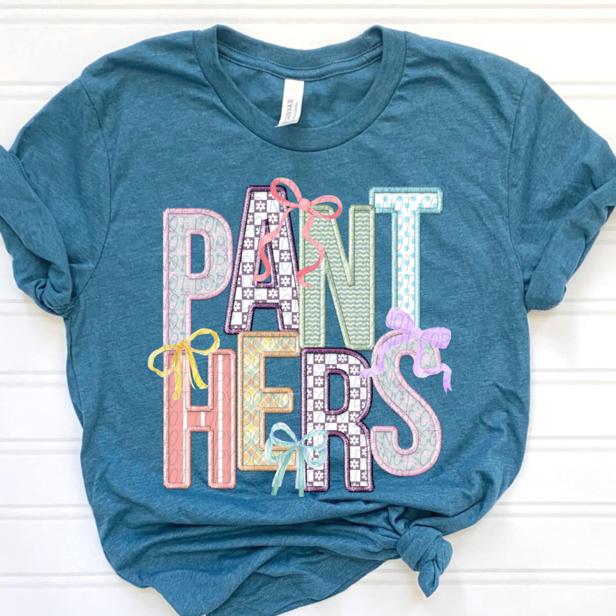 Panthers Spring Bow Mascots (CITY) 97139 DTF transfer