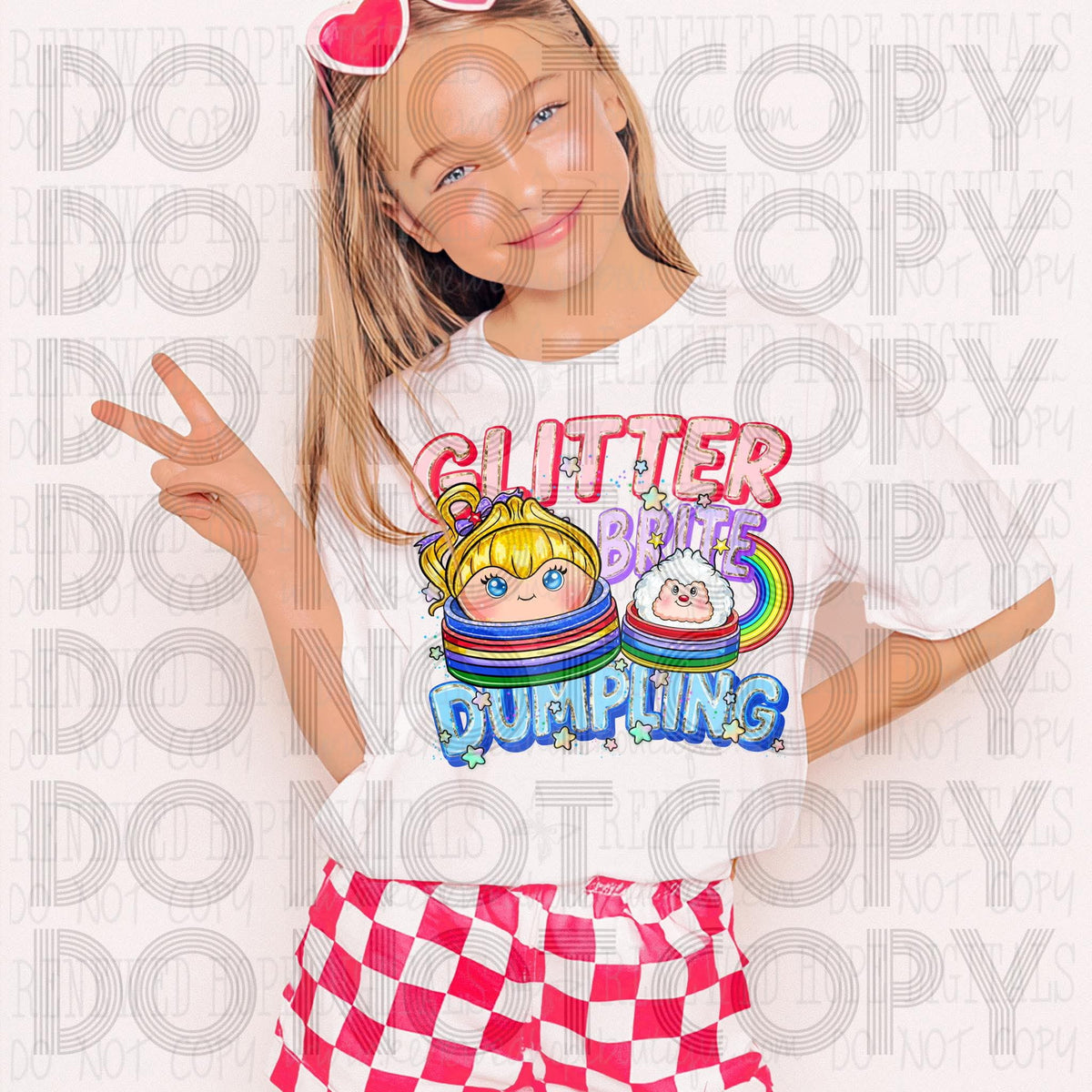 Glitter brite dumpling (SDD) DTF Transfer