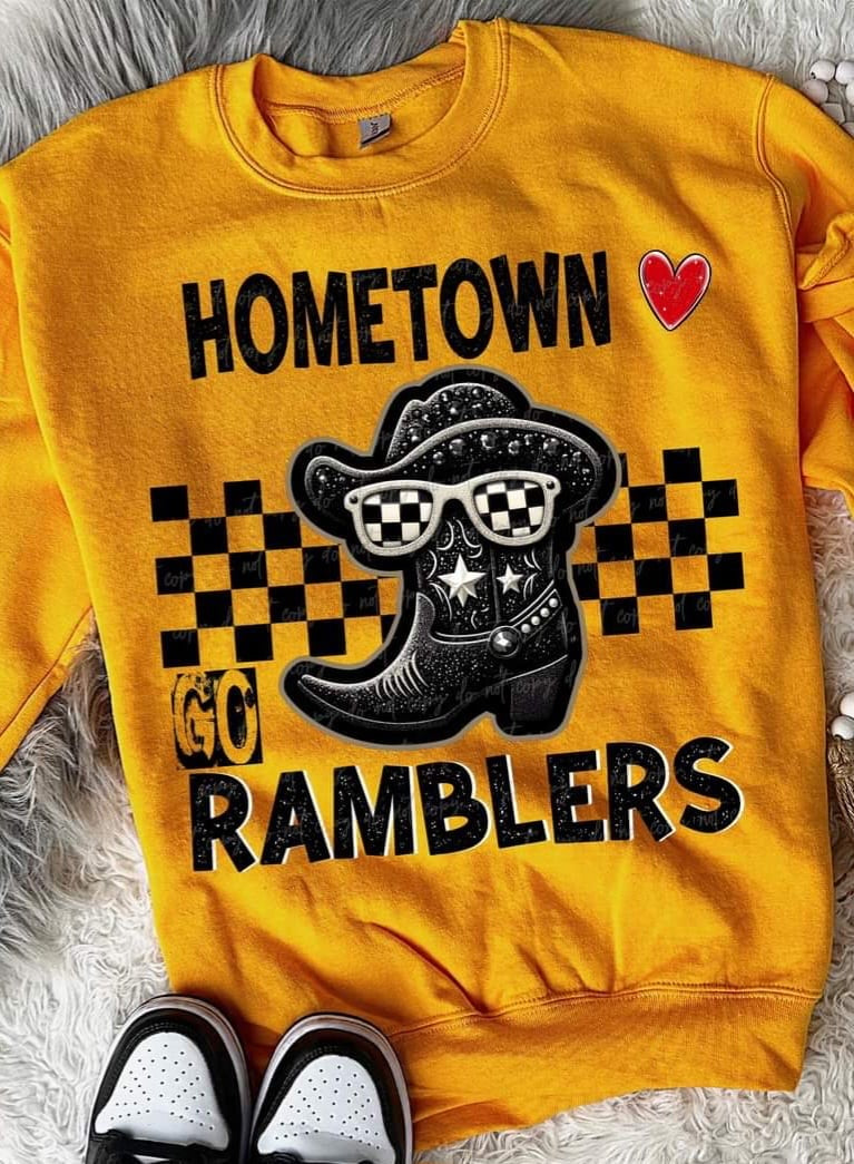 Hometown ramblers boot facing left (VIRGO) 55675 DTF transfer