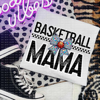 Basketball mama rhinestone bow (ECHT) 58777 DTF transfer