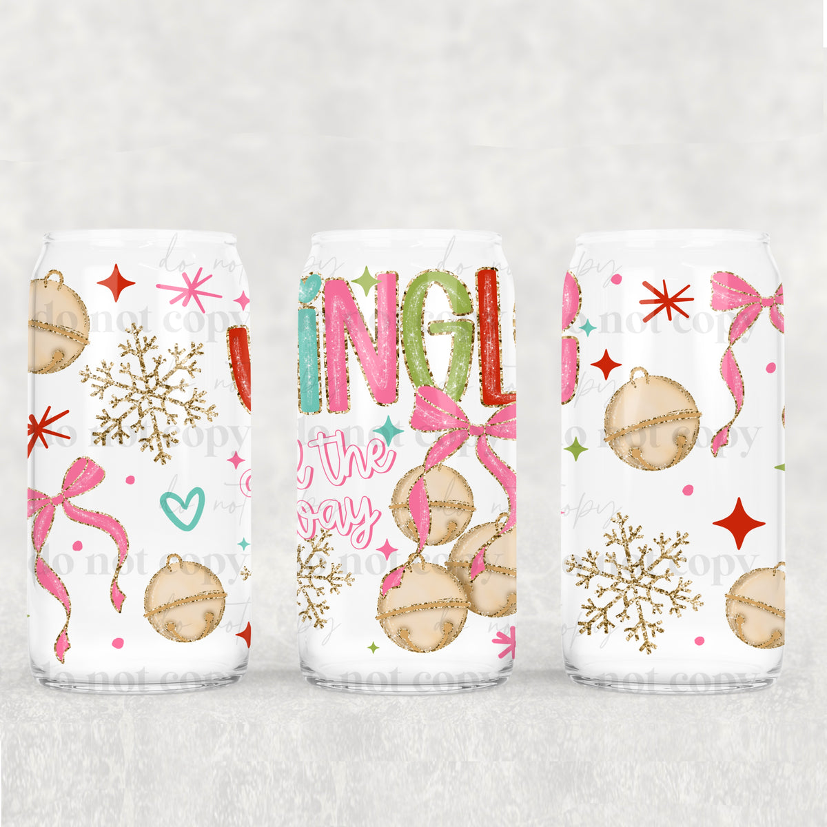 Jingle all the way (csc) UV DTF WRAP