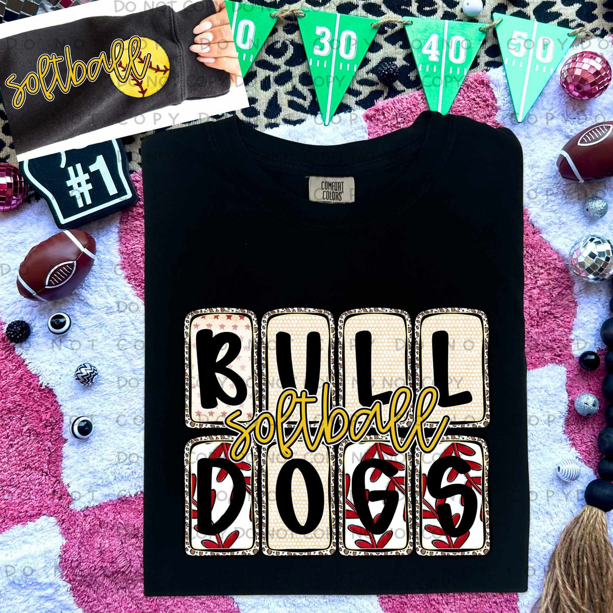 Bulldogs Softball FRONT (Caplinger) 82784 DTF transfer