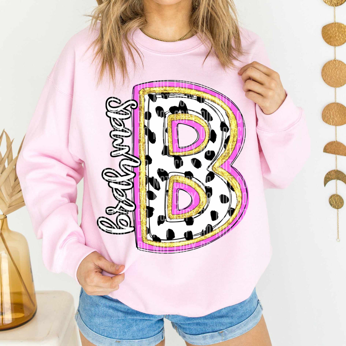 Brahmas Polka Font Mascot Caplinger 56153 DTF transfer