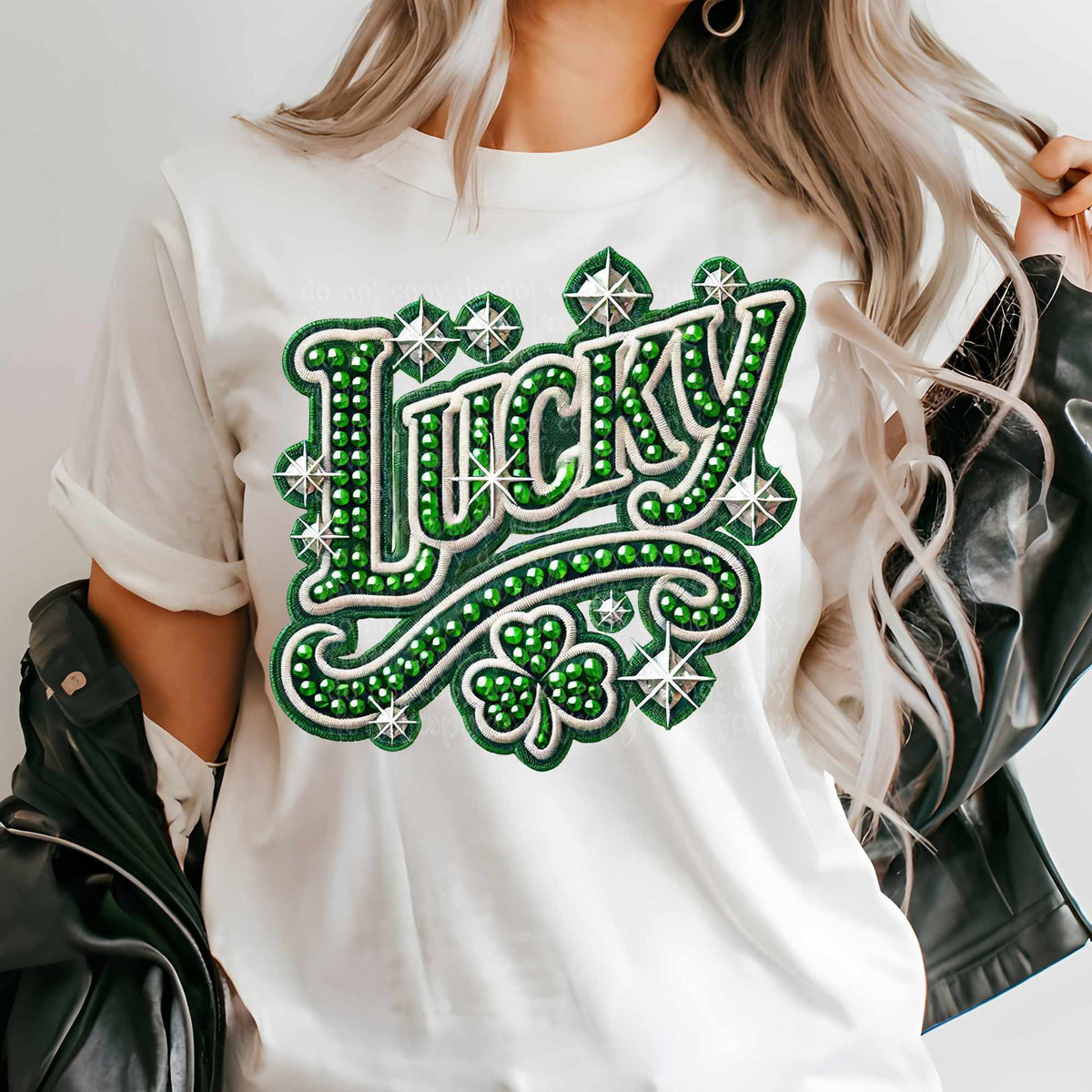Lucky Bedazzled font (TTD) 77811 DTF transfer