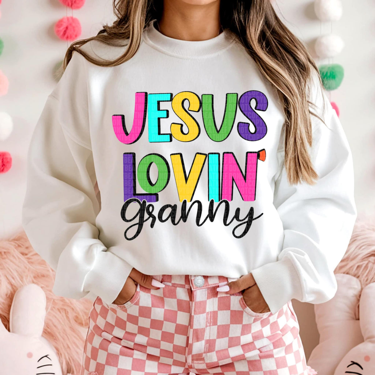 Jesus lovin granny (SDD) 96096 DTF transfer