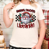 Santa’s favorite librarian (caplinger) 62847 DTF transfer