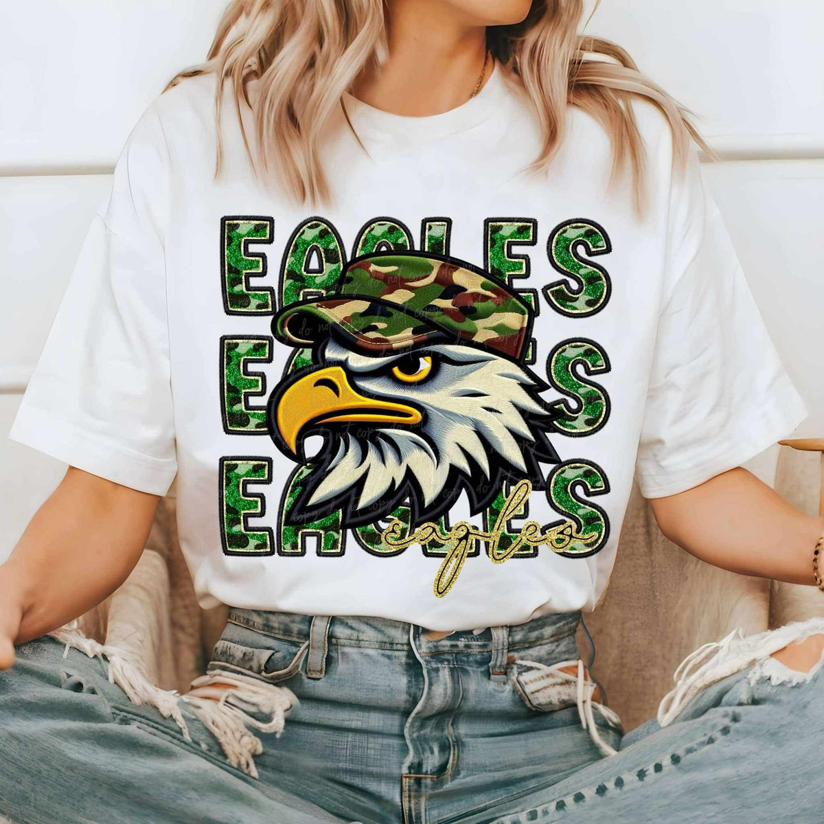 Eagles camo stacked (VIRGO) 70553 DTF transfer