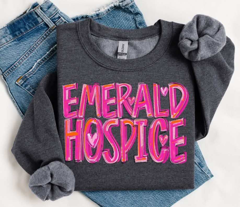 Emerald hospice pink brushstroke (S&G) 79655 DTF transfer
