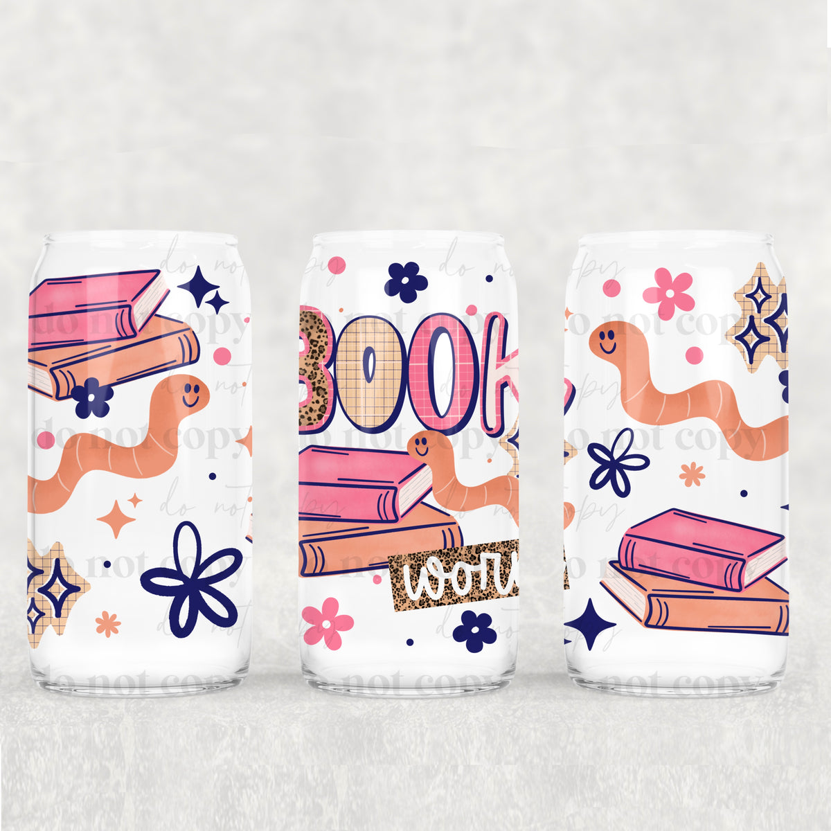Book worm (CSC) UV DTF WRAP