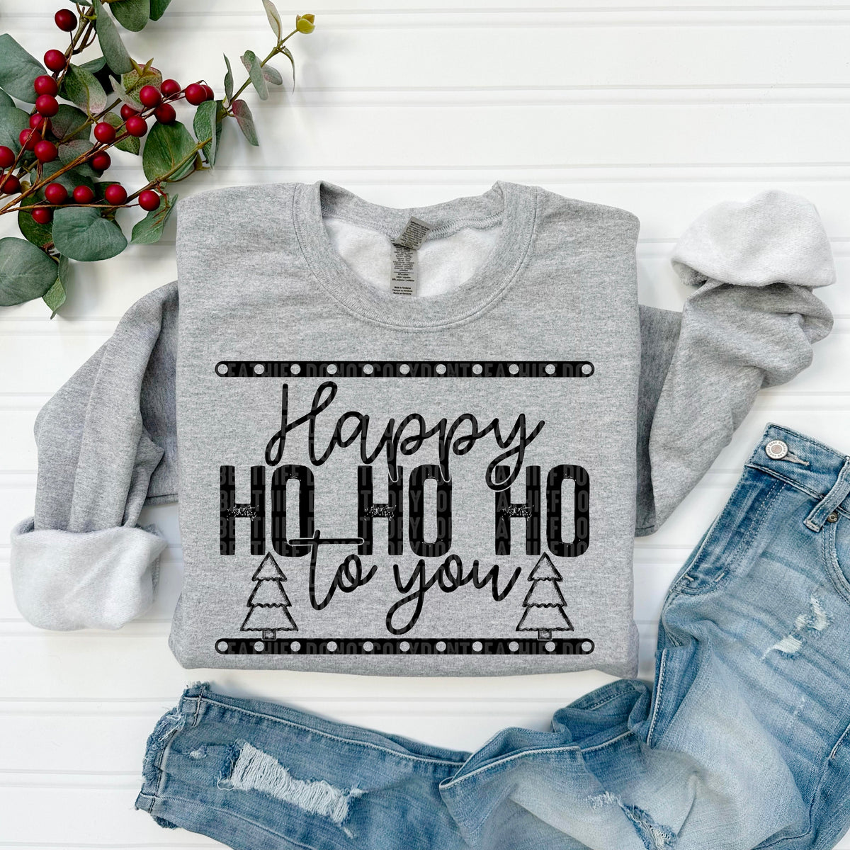Happy ho ho ho to you BLACK 103564 DTF transfer