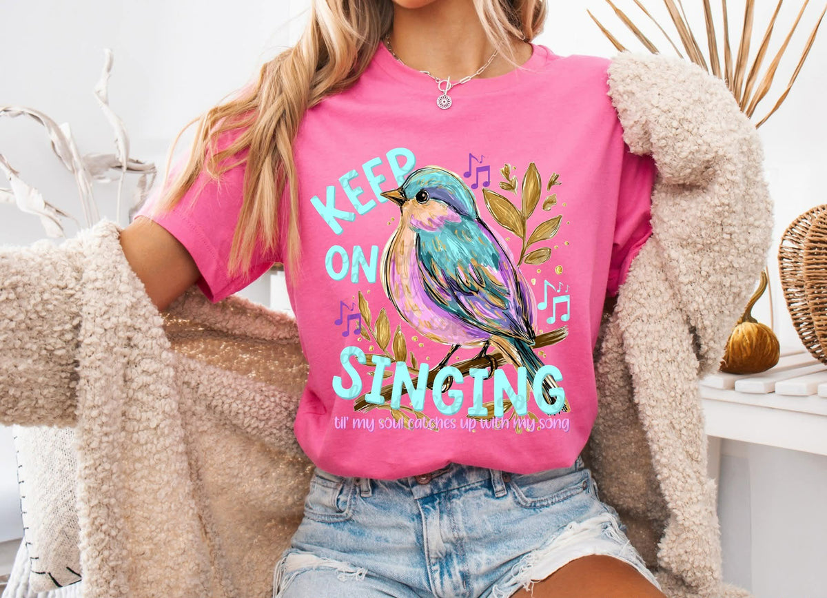 Keep on singing bird (SSD) DTF Transfer
