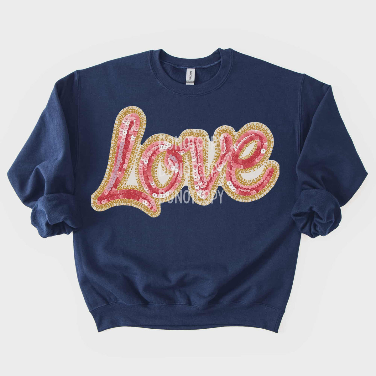 Love faux sequins (CSG) DTF Transfer