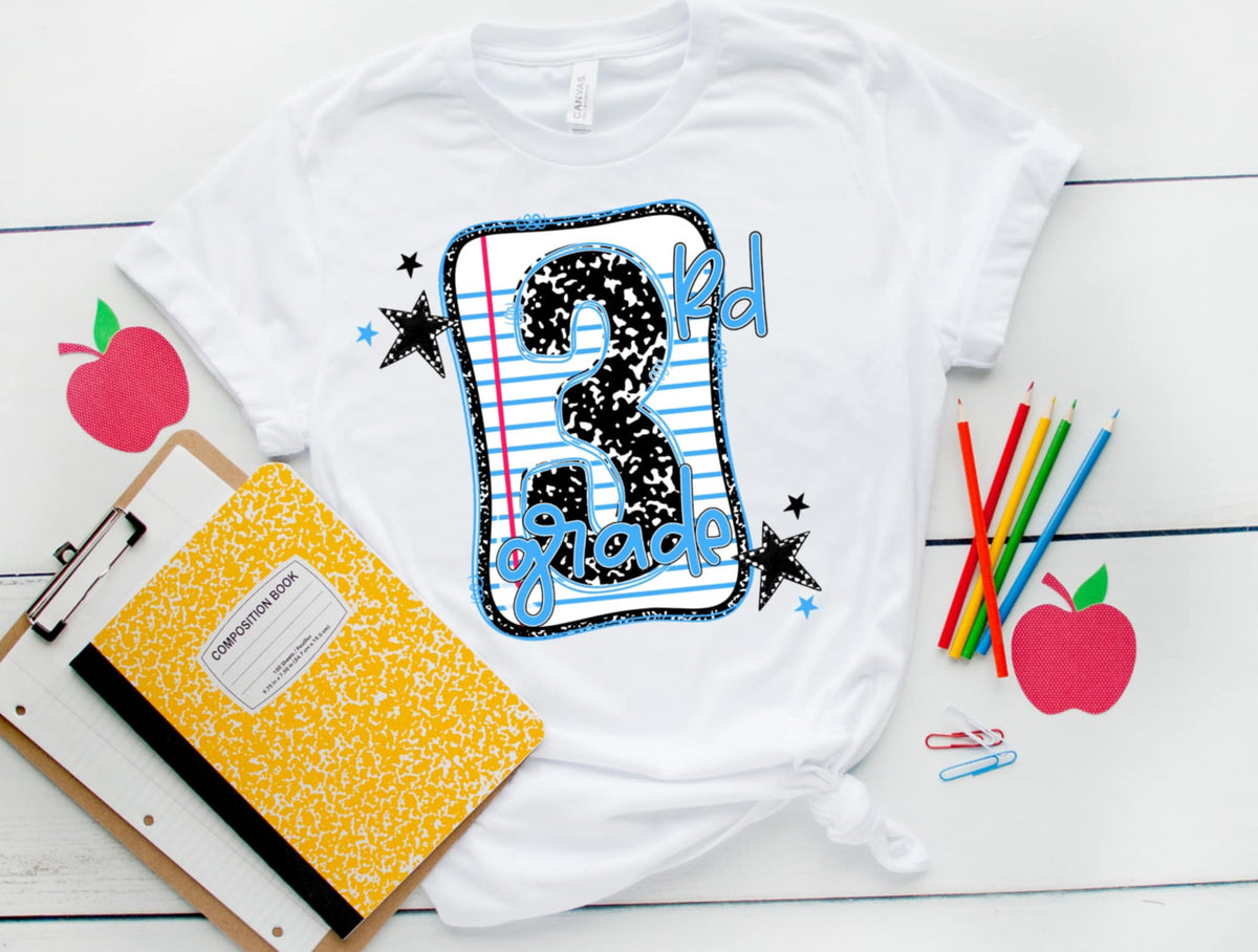 3rd Grade paper background (SCG) DTF transfer