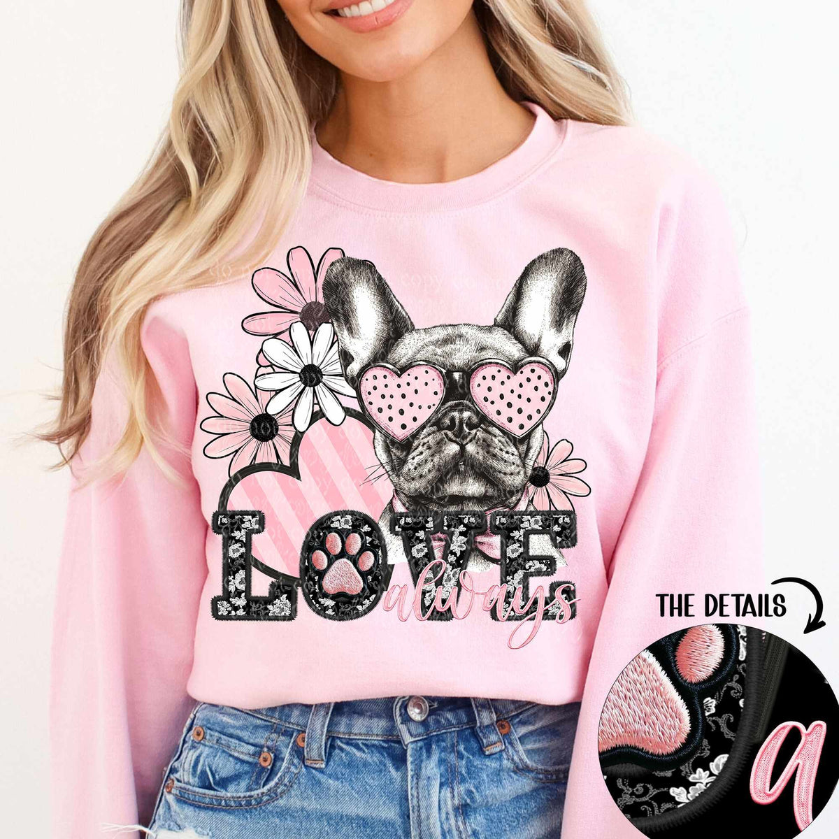 Love always frenchie (TTD) 79448 DTF transfer