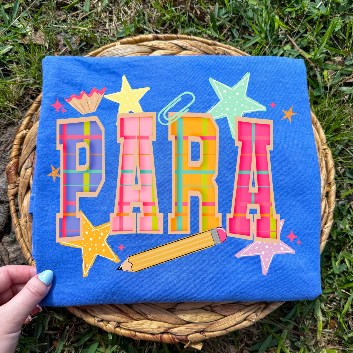 Para varsity font stripes and stars (CSC) DTF Transfer