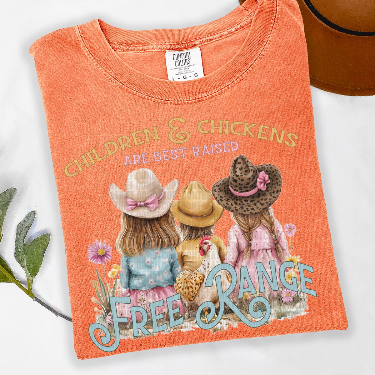 Children & chickens are best raised free range 97541 DTF transfer