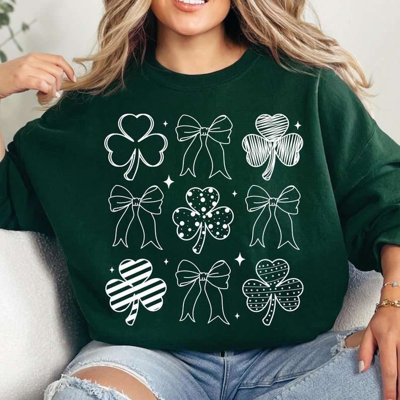 White clover collage 80244 DTF transfer