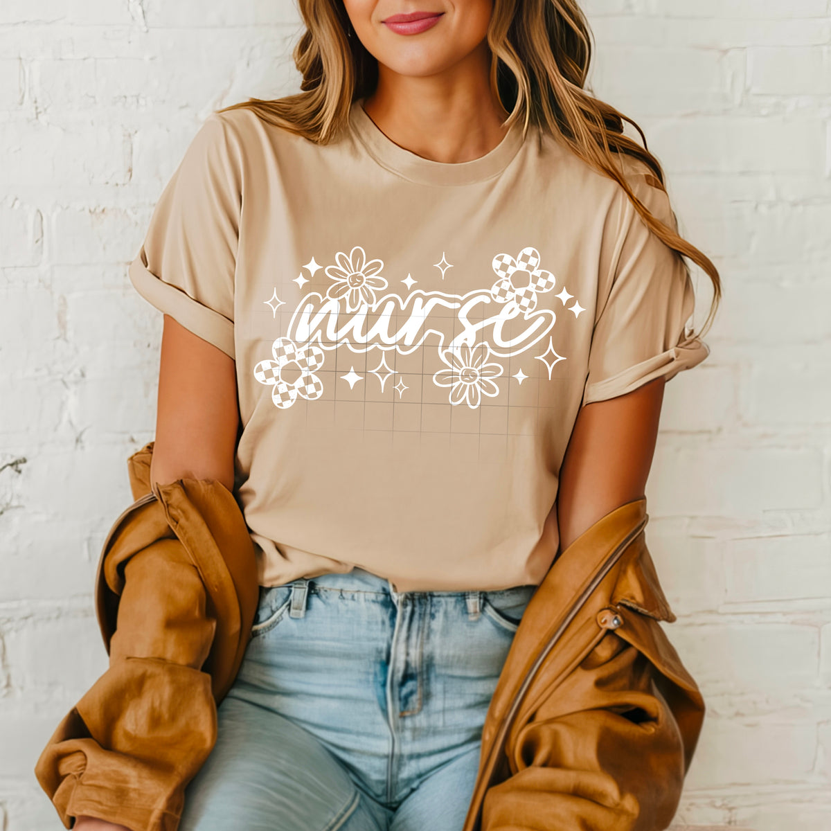 Nurse doodles WHITE (CSC) 98795 DTF transfer