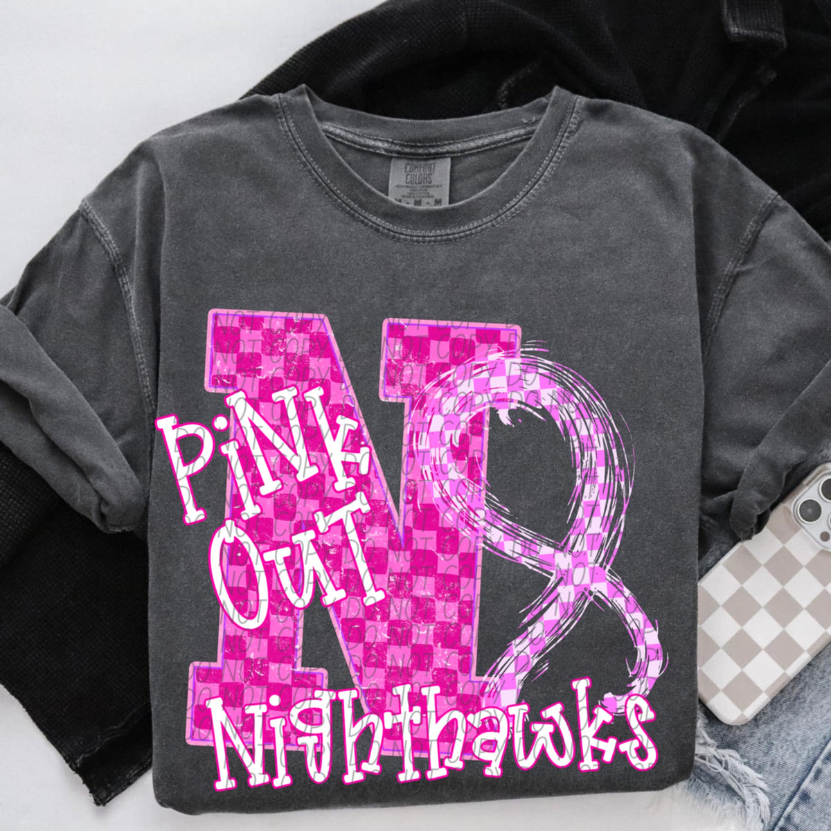 Nighthawks Pink Out Varsity (city) DTF Transfer